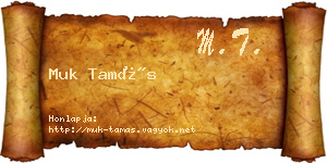 Muk Tamás névjegykártya