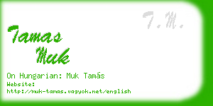 tamas muk business card