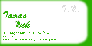 tamas muk business card